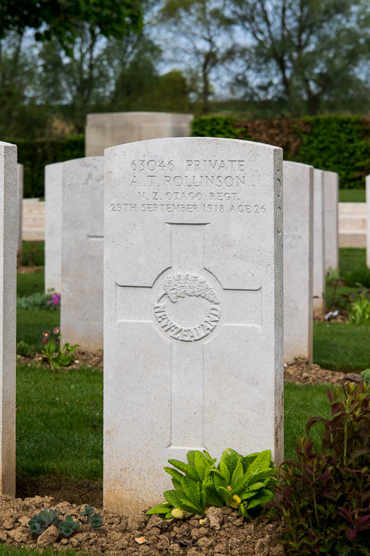 Arnold Thomas Rollinson | New Zealand War Graves Project